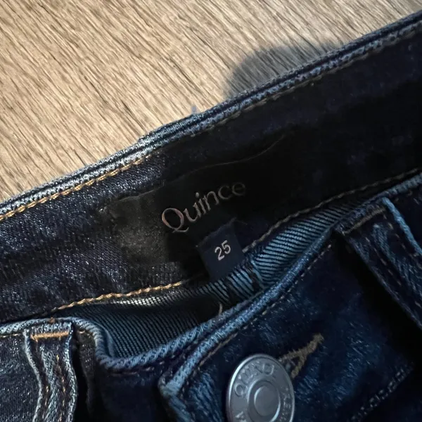 Quince Stretch High Rise Kick Flare Jeans Dark Wash size‎ 25 - Image 10