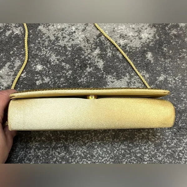 Vintage Carlo Fellini evening bag clutch purse Sunset Gold - Image 4
