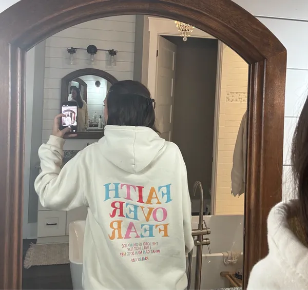 Faith over fear hoodie - Image 2