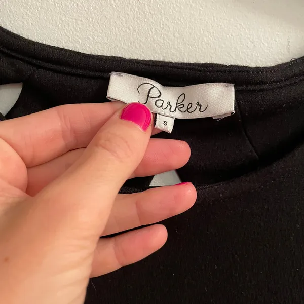 Parker Mariel Black Mini Dress Open Back Bodycon - Image 6