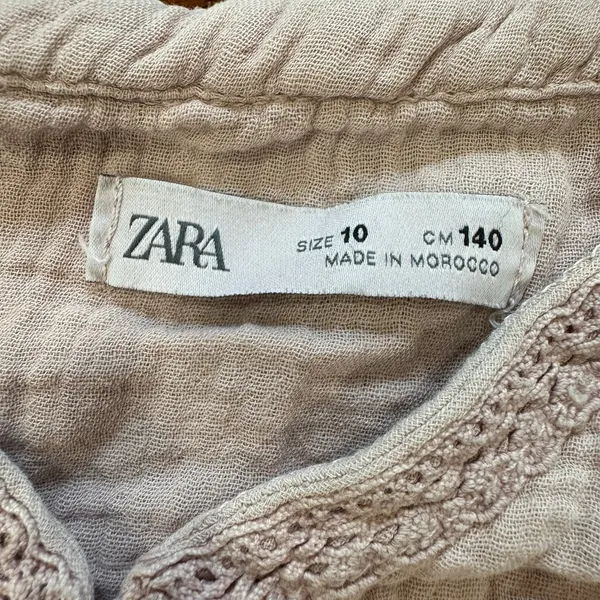 Zara pink long sleeve half top‎ very short - Image 2