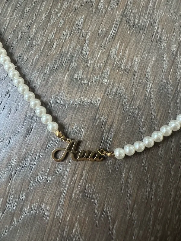 Pearl Necklace Ava White - Image 2