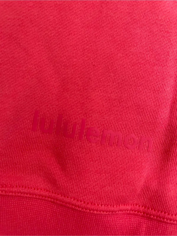Lululemon Perfectly Oversized Crew Glazed Pink Sweatshirt Wordmark Size 4 - Image 6