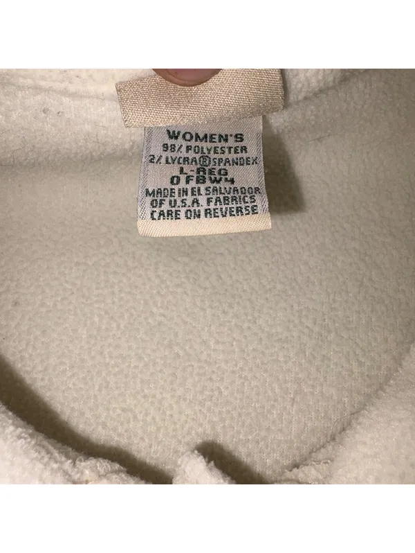 L.L. Bean $80 Woman’s L Regular Cream Fleece Button-Up Jacket Ultra Cozy - Image 7
