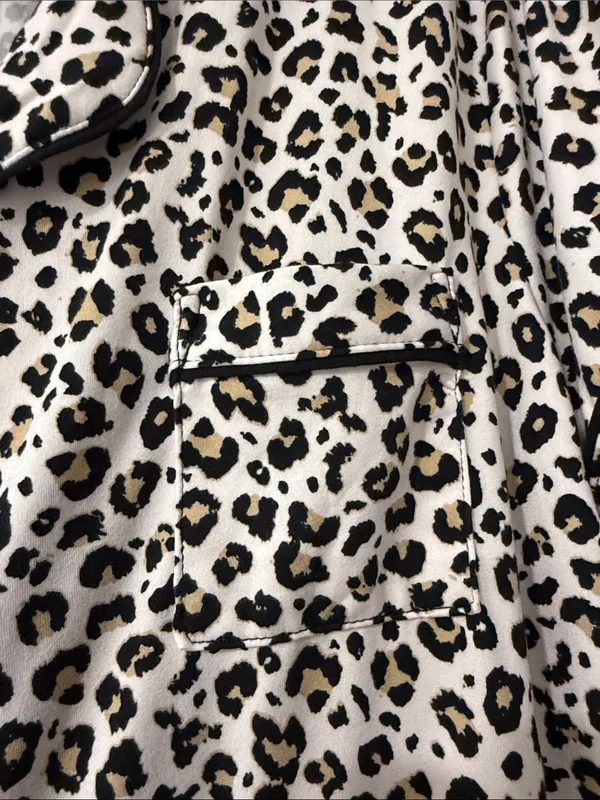 TART INTIMATES Leopard Print Pajama Set Size L women Pants Top - Image 4