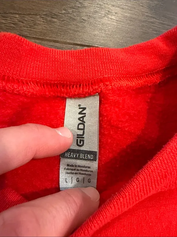 Gildan Red Phillies Crewneck Sweatshirt Size Large - C11-444 - Image 2