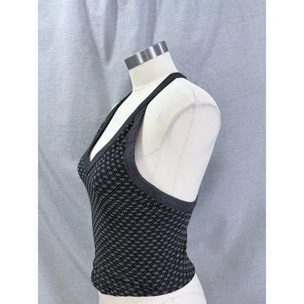 NWT FP Movement Black Snowflake Halter Tank Top Holiday Après Ski XL - Image 5