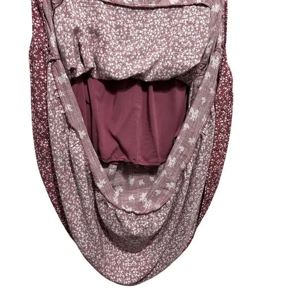 Prairie Floral Tiered Maxi Skirt M Mauve‎ Earthy Cottage Boho Western Festival - Image 5