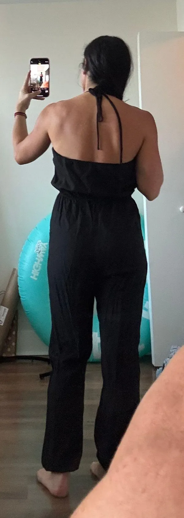 Lulus Black Halter Jumpsuit - Image 2
