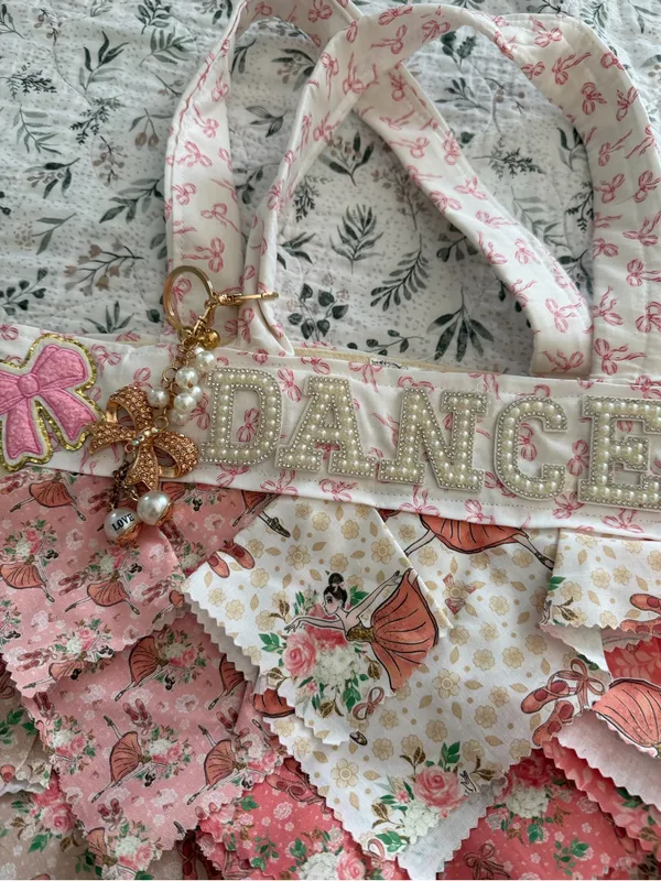 Handmade Bag With Handkerchief “Dance” Lover Tote Canvas Bag - Image 14