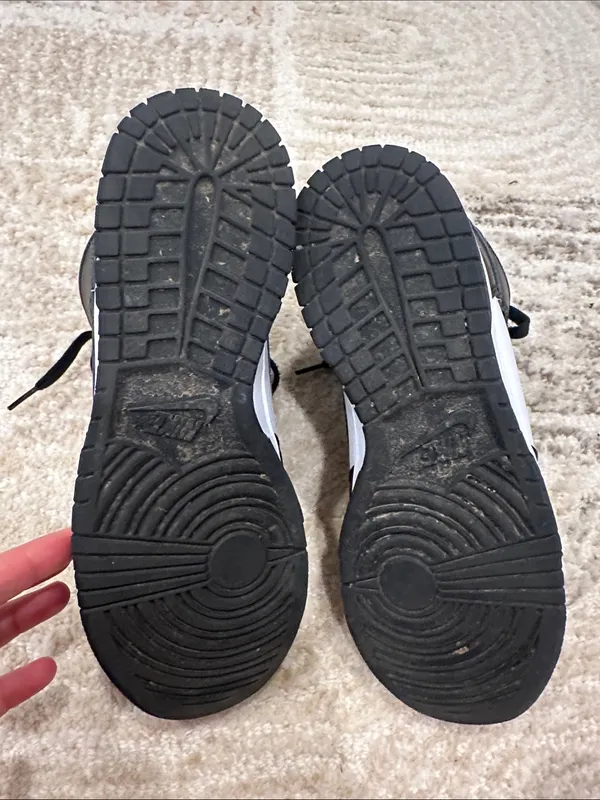 Nike Black and White High-Top Sneakers - Image 6