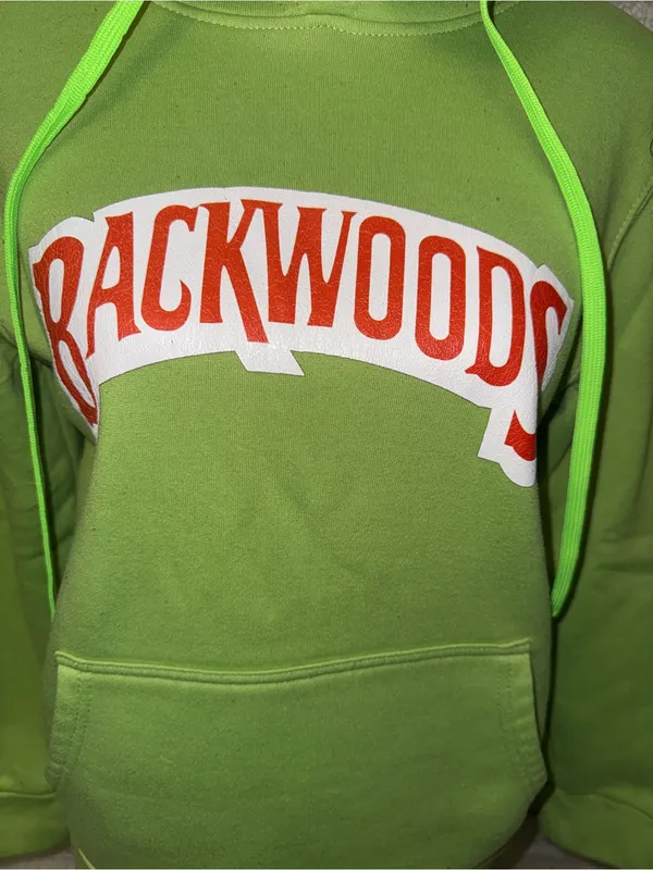 Amazon Green Backwoods Graphic Hoodie Size M - Image 2