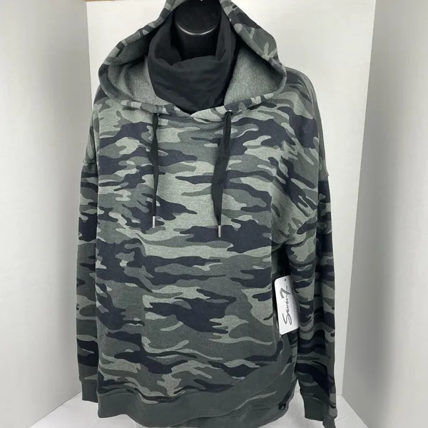 Seven7 Women Forest Camo Masked Hoodie NWT Size XL - Image 2