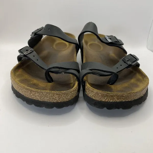 Birkenstock Mayari‎ Birko Flor Black Leather Sandals Womens Sz EU 36 US W5 - Image 2