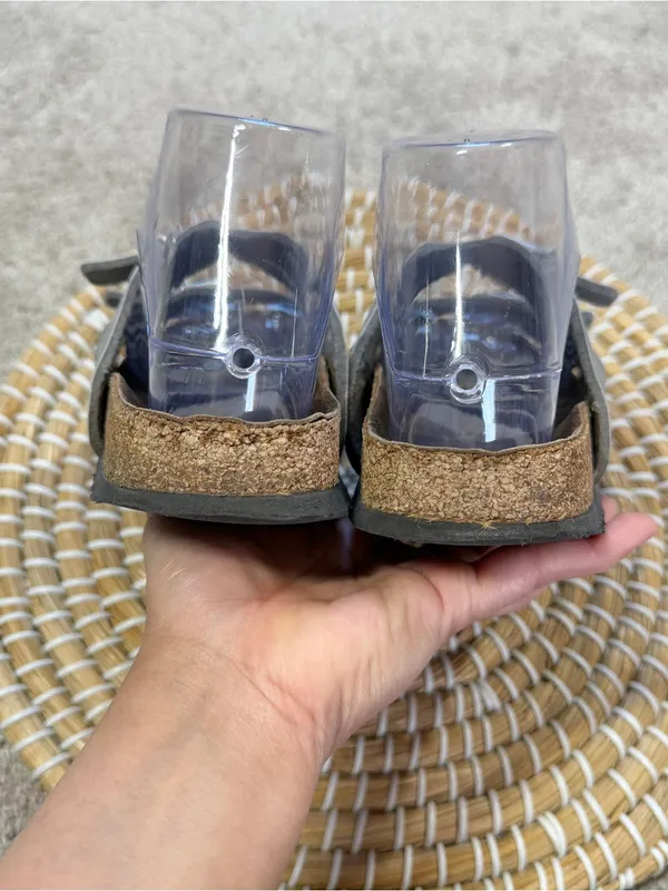 Birkenstock Women’s Granada Nubuck Leather Sandals in Metallic Silver 37/US 6.5 - Image 5