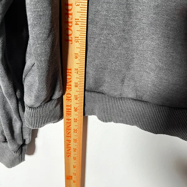 Aerie Oversized Crewneck Sweatshirt Medium Gray Distressed - Image 5