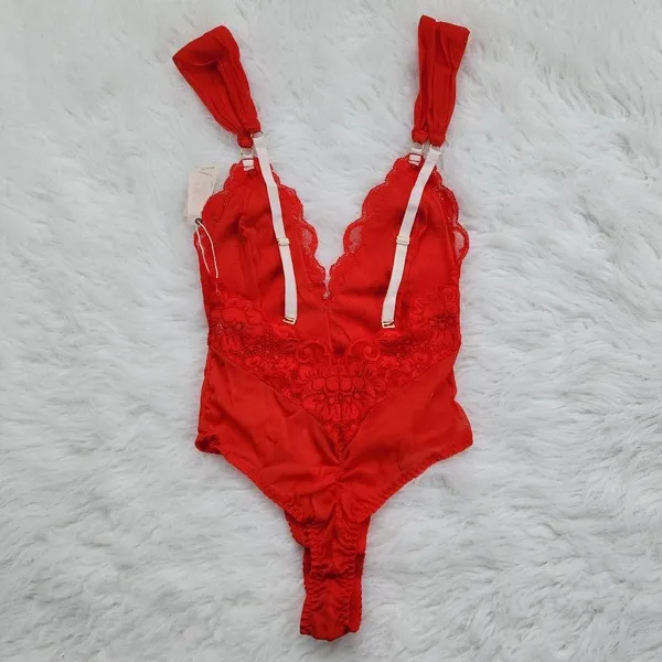 We are HAH -415 Hot As‎ Hell Cheap and Cheerful Bodysuit Red Blood Orange XS - Image 6