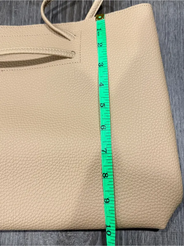NWOT 8 Other Reasons Light Brown Bucket Tote Bag - Image 6