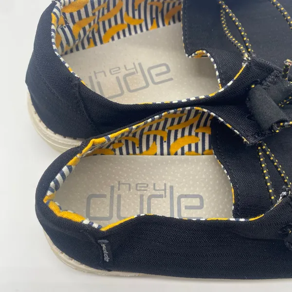 Hey Dude Black Bananas Canvas Wendy Slip-On Shoes Casual Minimalist Women size 8 - Image 9