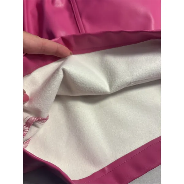 NWT ee:some Faux‎ Leather High Waisted Shorts Hot Pink Elastic Waist Size Large - Image 9