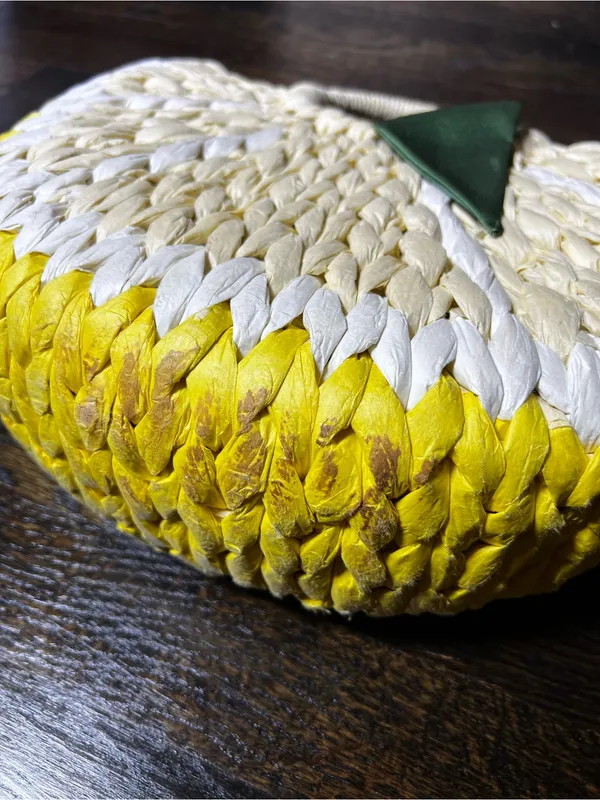 A New Day Straw Woven Lemon Tote Handbag - Image 9
