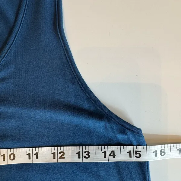 EXCHIC Teal Maxi Dress Sleeveless Tank Stretch Casual Flowy Lounge Summer Size M - Image 9