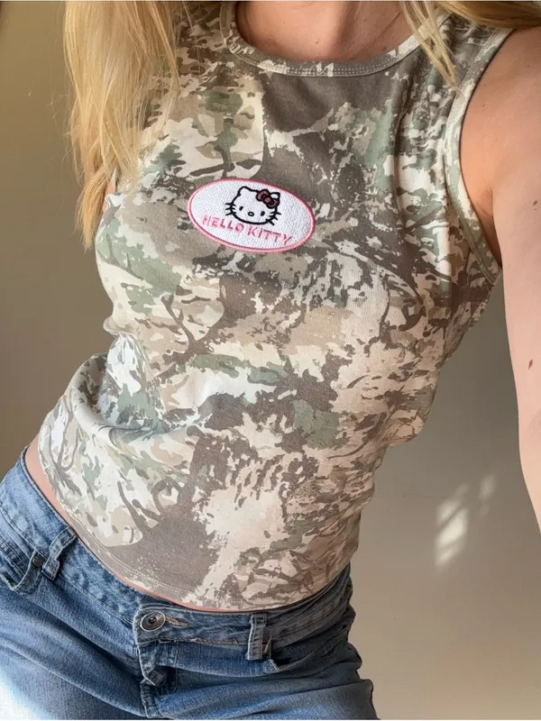 Sanrio Hello Kitty Camo Tank Top - Image 6