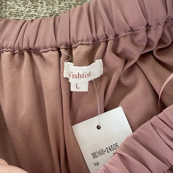 Wishlist Mauve Off The Shoulder Smock Dress Size L - Image 5