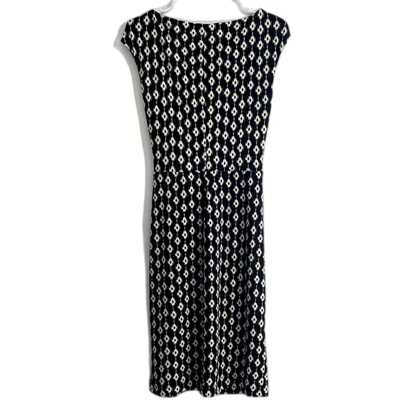Lauren‎ Ralph Lauren Twist Front Sheath Dress Black White Geometric Chic Size 6 - Image 4