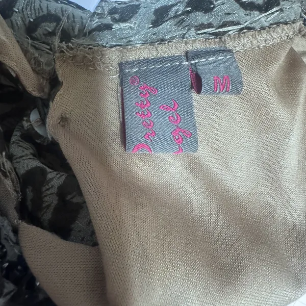 Y2K My Pretty Angel Mini Dress Silk Blend Leopard beaded neckline Fairy sz‎ M - Image 7