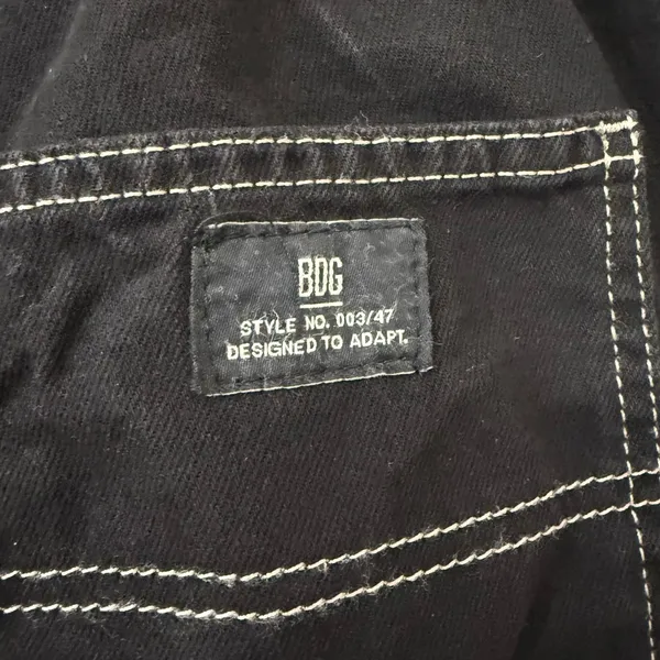 BDG Skate Shorts Women XS Black Cotton Contrast Stitch Carpenter Utility Y2K BDG - Image 4