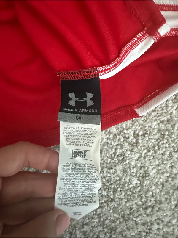 Under Armour Women's Force Athletic Kilt Team Lacrosse Skirt Red White MD - Image 2