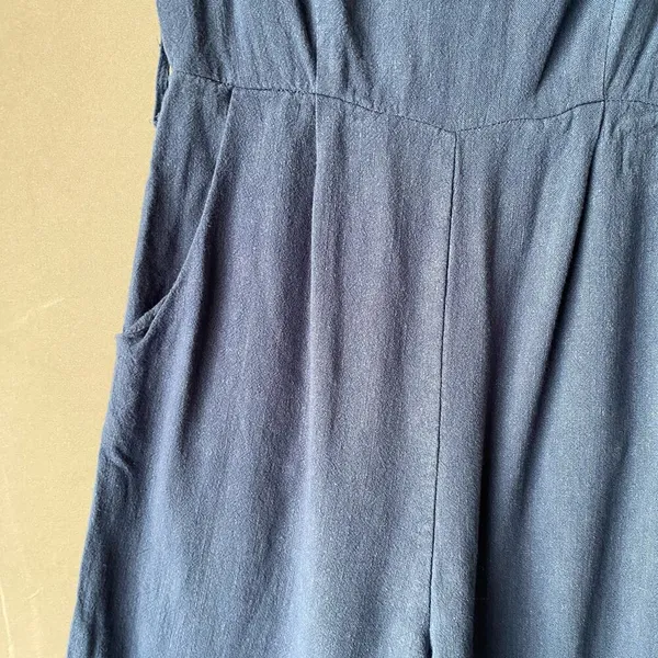 Lulu’s sz XS Sleeveless cotton blue‎ jumpsuit - Image 4