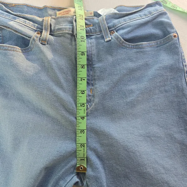 Levi Strauss Signature Vintage High‎ Rise Straight Jeans Blue Womens Size 10 W30 - Image 7
