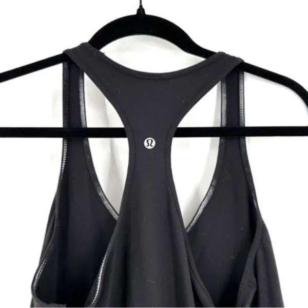 Lululemon Cool Racerback Tank Womens 4 Black Reversible Yoga Activewear Tank Top - Image 6