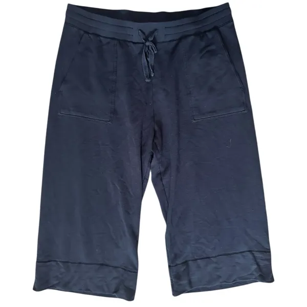 Quince Women’s Size XL Navy Blue SuperSoft Cropped Wide Leg Fleece Pants - Image 5