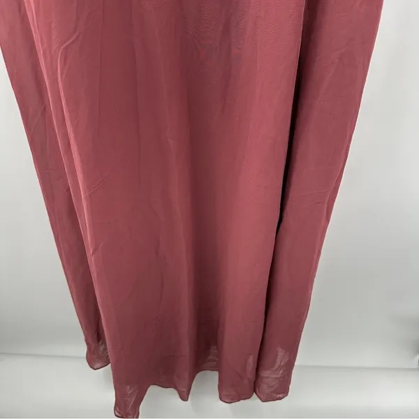 Birdy Grey Devin Convertible Chiffon Bridesmaid Maxi Dress in Spice Sz M NEW - Image 5