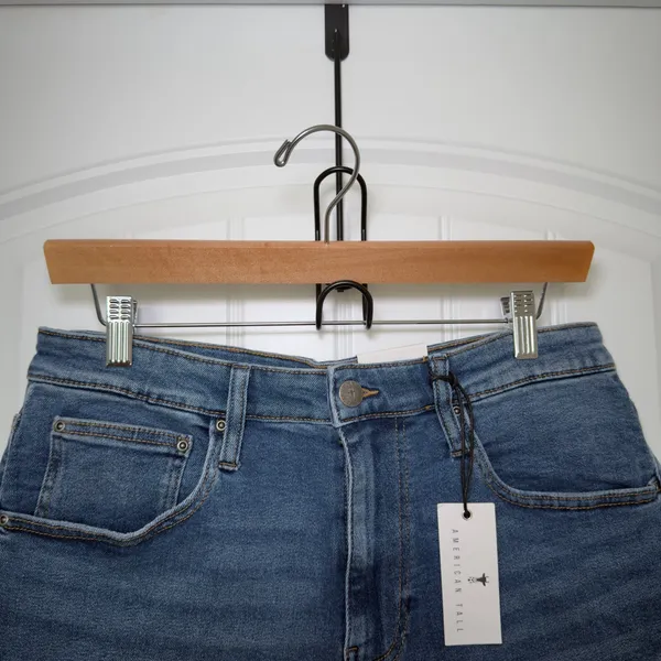 American Tall Women High Waisted Stretch Denim Shorts Normcore Coastal Casual - Image 7