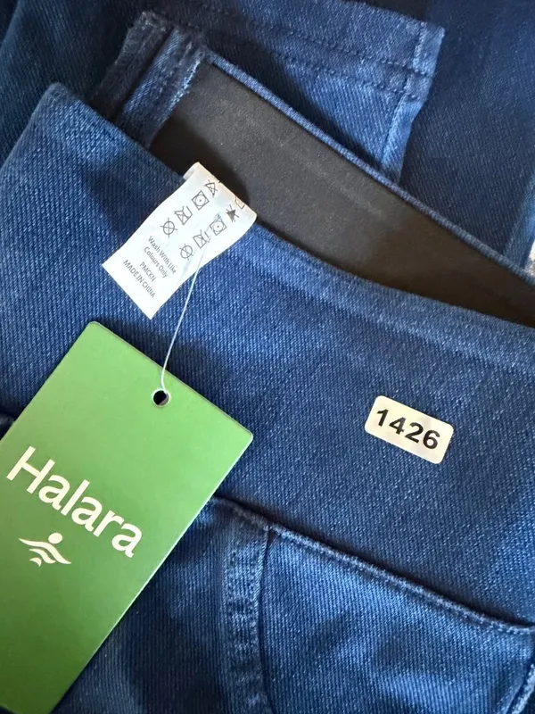 Halara Womens Small Blue High-Waisted Slim-Fit Stretch Pants With Pockets - Image 5