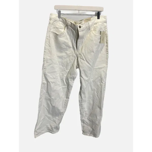 Universal‎ Thread Wide Leg Jeans Women 14 White High Rise Comfort Stretch Casual - Image 2