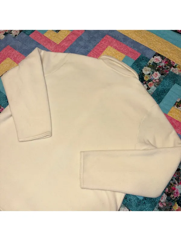 L.L. Bean $80 Woman’s L Regular Cream Fleece Button-Up Jacket Ultra Cozy - Image 6