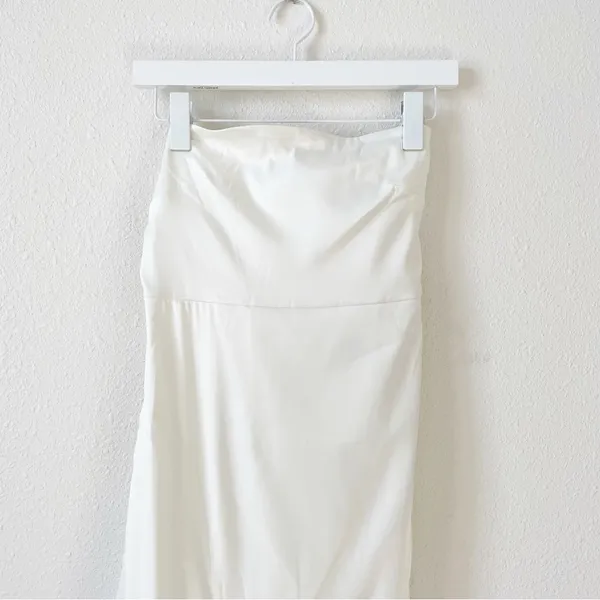 Selfie Leslie Always And Forever Bow Back Midi Dress White Size Large FLAWED - Image 6