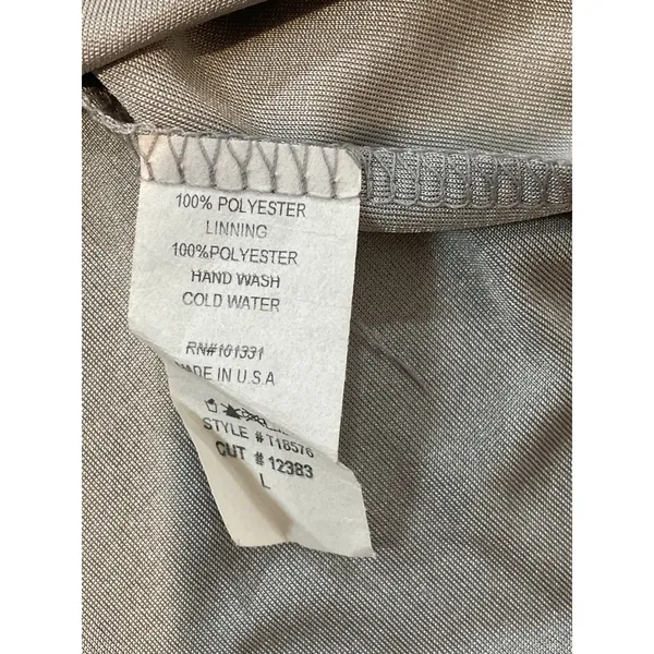 Charlotte Russe V‑Neck Tie‑Back Top Size L Silver Gold New With Tag - Image 7