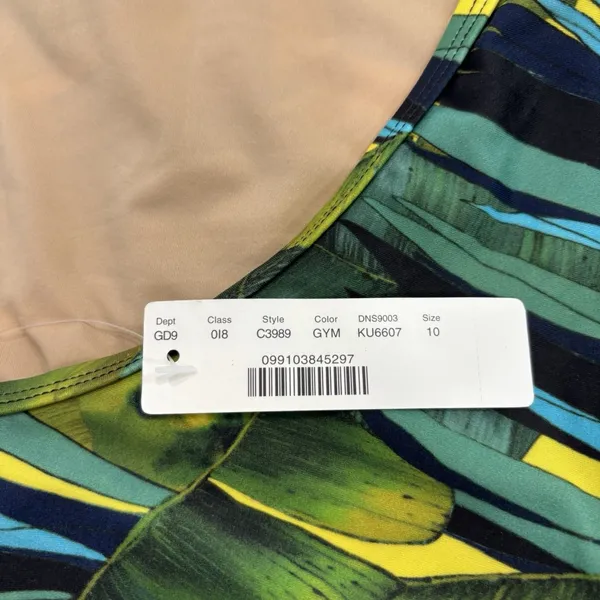 J Crew Swimsuit Womens Size 10 Green Tropical Leaves One Piece Swim NWT - Image 5