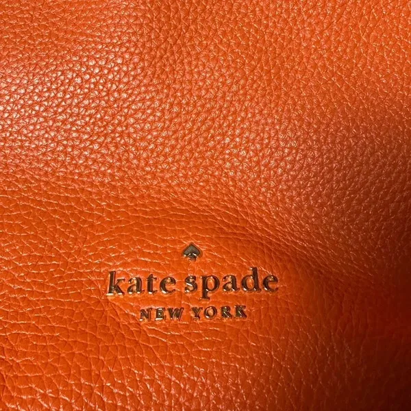 Kate Spade Pebbled Leather Shoulder Bag in the color Coral Buds Orange - Image 2
