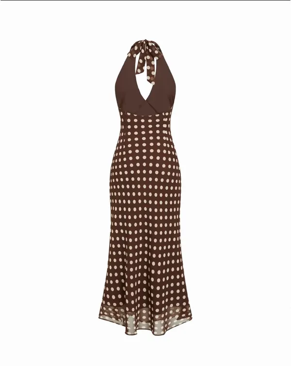 Cider Brown polka dot dress - Image 2