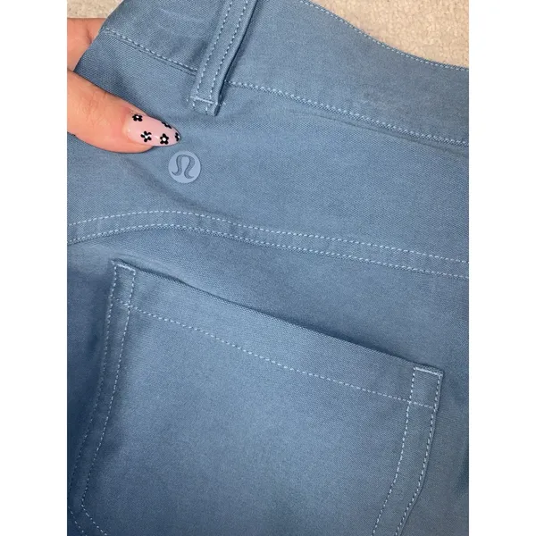 Lululemon Women's City Sleek 5-Pocket Wide-Leg Utility Blue Size 27 Full Length - Image 8