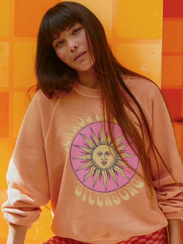 Billabong Peach Crewneck Sweatshirt - Image 2