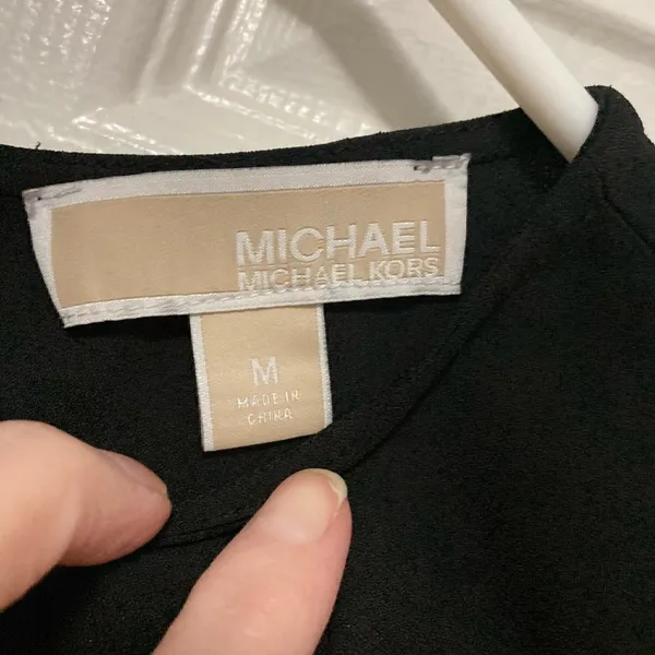 *Michael Michael Kors Black Short Sleeve Blouse #A - Image 2