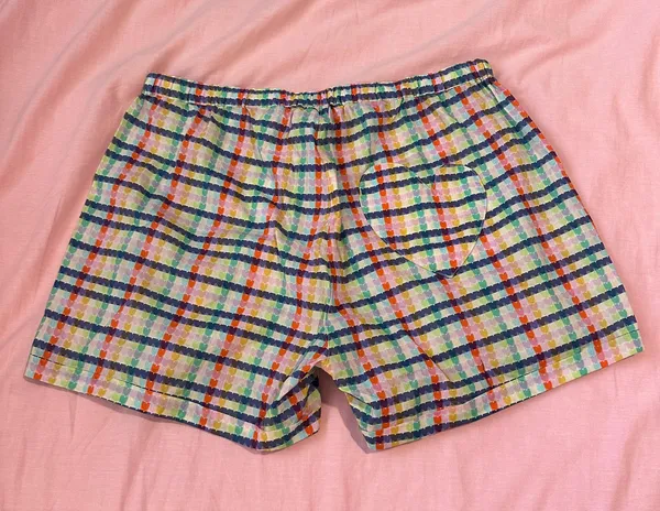 Roller Rabbit Kerri Rosenthal Plaid Rainbow Heart Shorts - Image 2